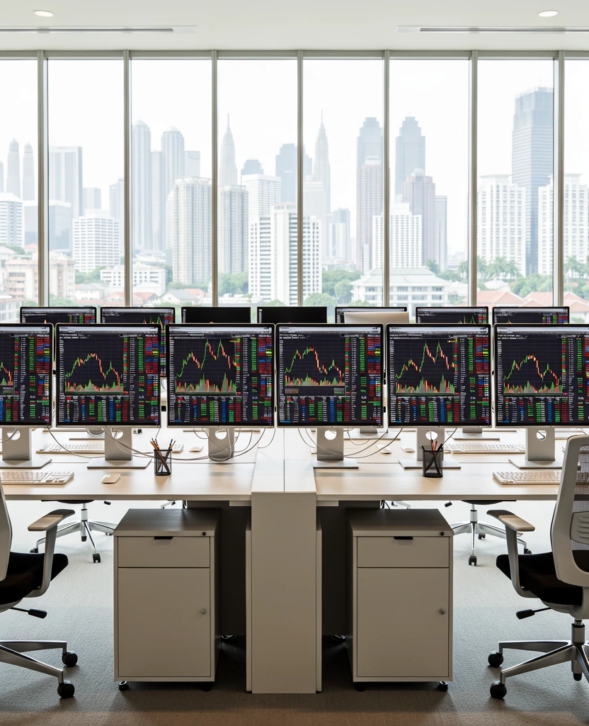 Pejabat kewangan moden di Kuala Lumpur